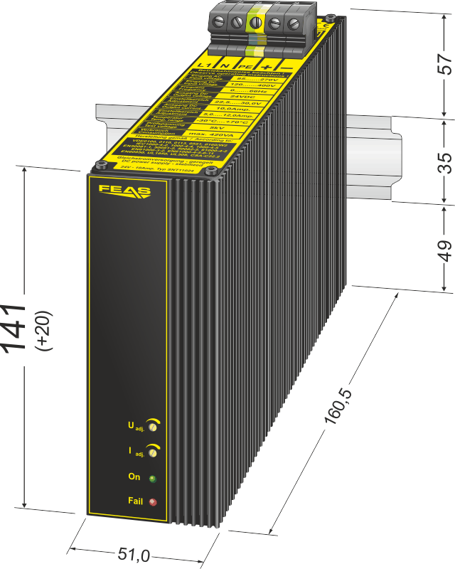 Dimensions Switch mode power supply SNT11024-H