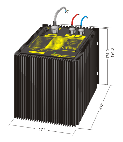 Dimensions Netzteil PSU500T130-K (230VAC)